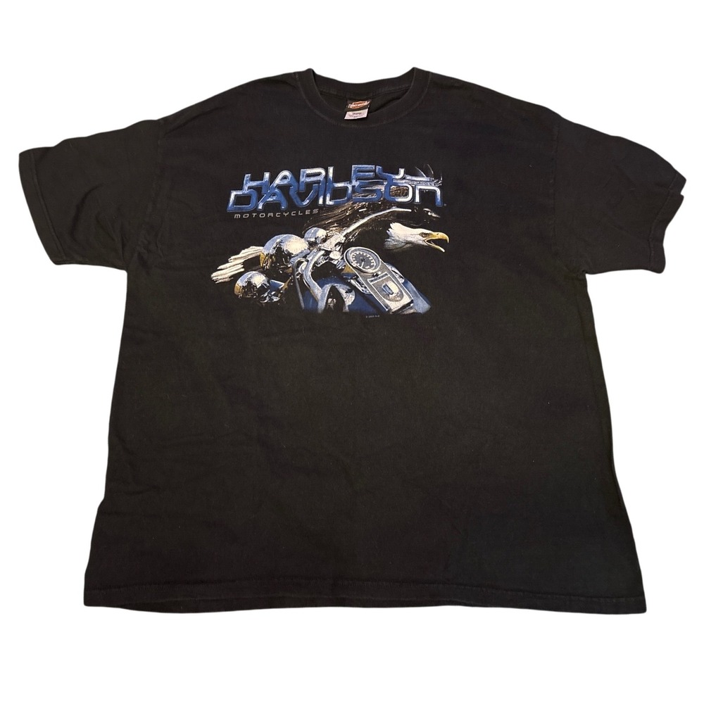 Harley-Davidson‎ Black Eagle Motorcycle Bahamas Freeport Graphic T Shirt, 2XL
